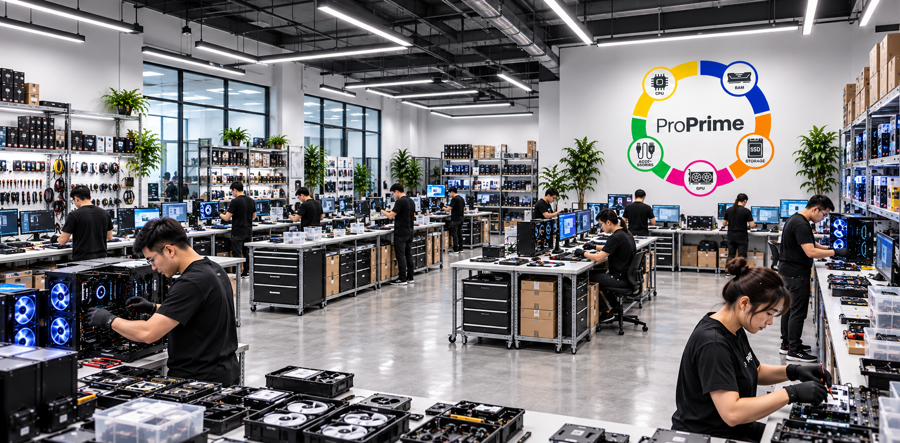 ProPrime engineering team in a server room